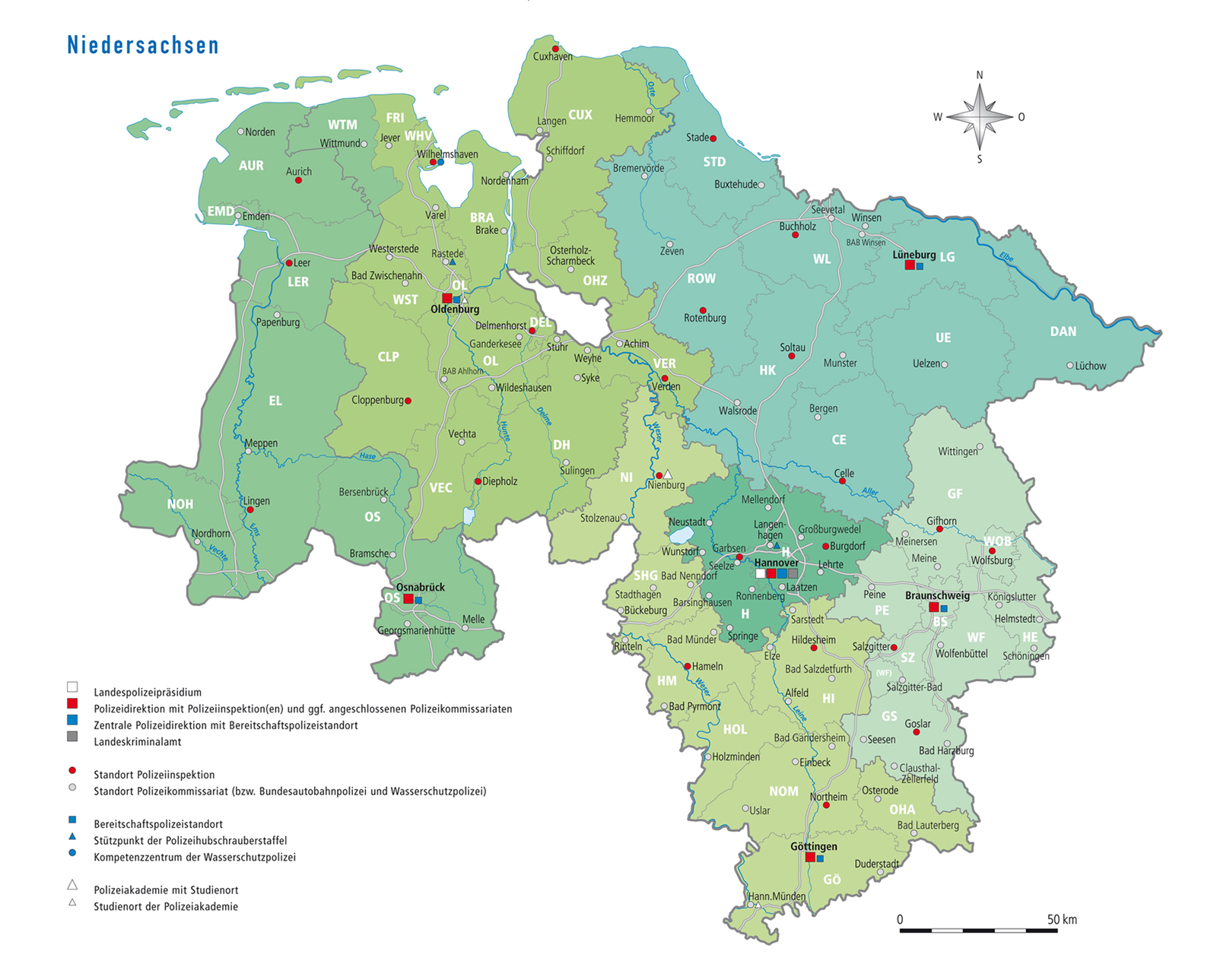 Niedersachsen standorte